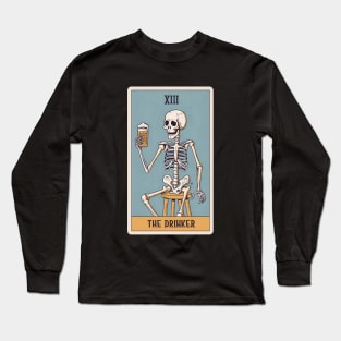 The Drinker Tarot Card Long Sleeve T-Shirt